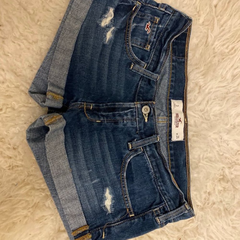 Hollister ripped jean shorts